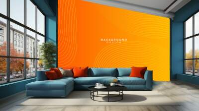 Abstract minimal background with orange color Wall mural