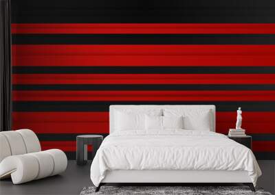 Abstract modern black red contrast background Wall mural