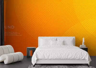 Abstract modern orange yellow white banner background gradient color. Yellow and orange gradient with circle halftone pattern curve wave decoration.
 Wall mural