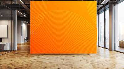 Abstract modern orange yellow white banner background gradient color. Yellow and orange gradient with circle halftone pattern curve wave decoration.
 Wall mural