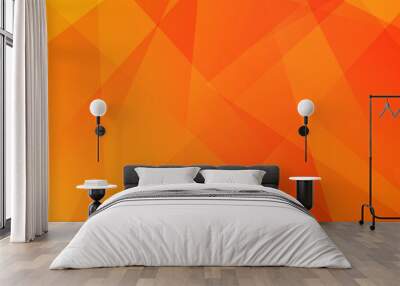 Abstract orange yellow gradient geometric shape background with dynamic triangle modern corporate concept for wide banner Wall mural