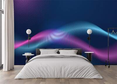 Abstract technology particles lines mesh background. Vector abstract graphic design banner pattern background web template. Wall mural