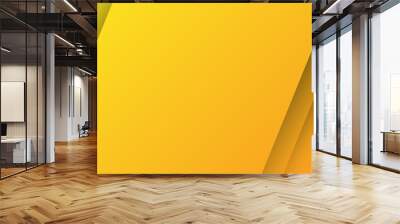 Abstract Yellow and orange warm tone background with simply curve lighting element vector Wall mural