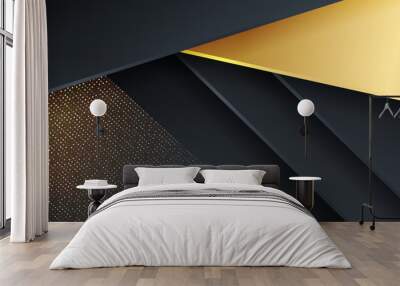 Black and gold abstract background Wall mural