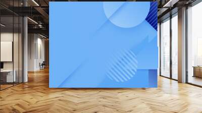 Blue abstract banner background Wall mural