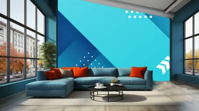 Blue abstract banner background Wall mural