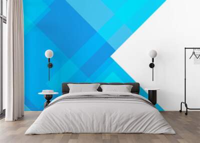 Blue banner abstract background with geometric shapes element. Suit for social media post stories and presentation template. Wall mural