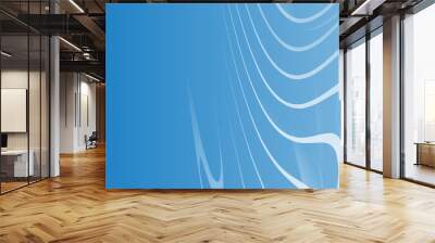 Bright blue light white lines neutral abstract background for presentation design Wall mural