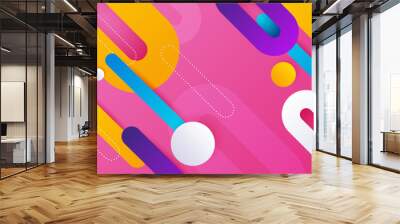 Colourful abstract background. Modern abstract covers, minimal covers design. Colorful geometric background, vector illustration. Wall mural