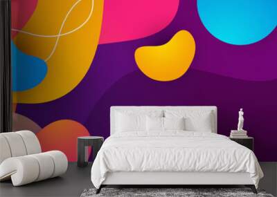 colourful colorful abstract modern technology background design. Vector abstract graphic presentation design banner pattern background web template. Wall mural