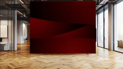 Dark red abstract wave background Wall mural