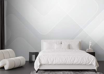 elegant abstract white banner background with shiny lines Wall mural