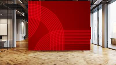 Geometric red wallpaper for certificate, presentation, landing page Wall mural