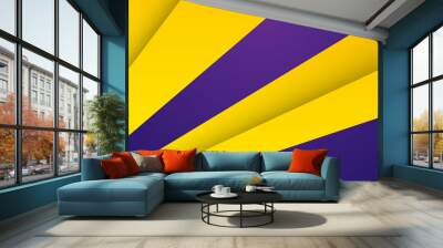 Luxurious purple and yellow orange golden overlap layer background. Shades of purple abstract polygonal geometric background. Low poly Wall mural