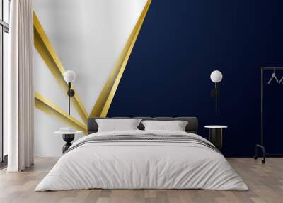 Luxury blue and gold background Wall mural