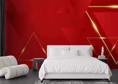 Luxury red and gold wallpaper background Wall mural