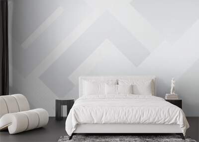 Modern elegant white gray banner background with creative design and shiny lines Wall mural