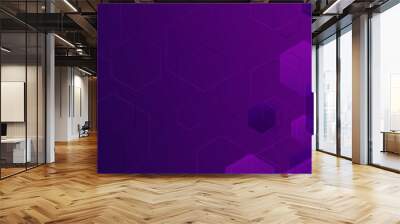 Modern future purple abstract game background with hexagon shape element. Vector illustration design for business presentation, banner, cover, web, flyer, card, poster, game, texture, slide, magazine Wall mural