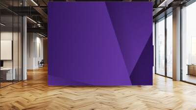 Modern simple purple presentation background. 3D flat purple gradation triangle background. Abstract blue purple background with geometric panel. Modern purple abstract background with lines.  Wall mural