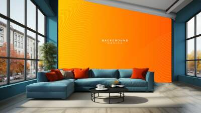 Orange abstract curve wave clean light gradient background Wall mural