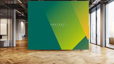 orange yellow gold and green background overlap dimension modern lines stripes bar design for text and message website design , vector.  Wall mural