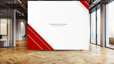 Red presentation templates and infographics elements background. Use for business annual report, flyer, corporate marketing, leaflet, advertising, brochure, modern style. Wall mural