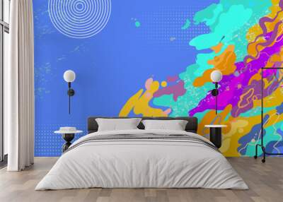 Vector liquid color and fluid shapes background Wall mural