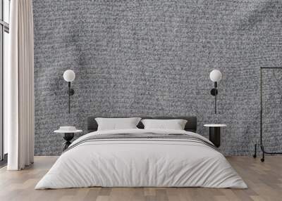 Heather gray sweatshirt cotton footer knitted fabric texture swatch Wall mural