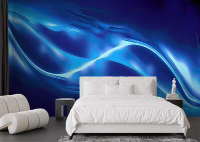 Shining blue flow background Wall mural