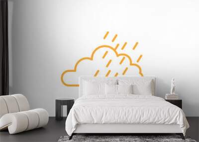 clouds illustration of rain logo color line design vector Wall mural