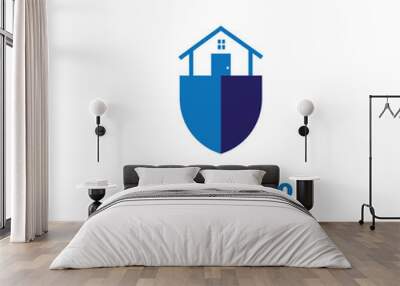 home architect logo design, vector scope illustration Wall mural