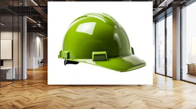 green helmet isolated on white backgorund Wall mural