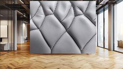 grey artificial leather textured rough surface fake skin leather background Wall mural