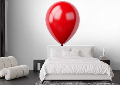 red balloon isolated on white background Wall mural