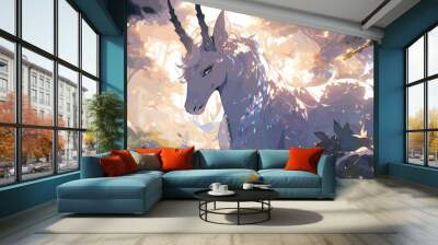 unicorn artwork vektor Wall mural