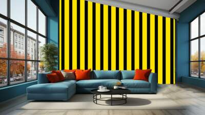 Yellow black stripes vertical upright - concept pattern colorful design style structure decoration abstract geometric background illustration fashion backdrop wallpaper abstract decoration graphic Wall mural