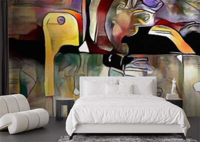 Abstract painting Wall mural