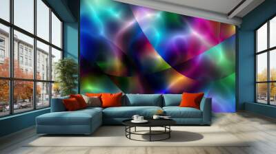 Artistic Curvy Composition Wall mural