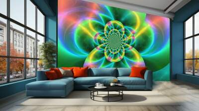 Colorful abstract fractal Wall mural