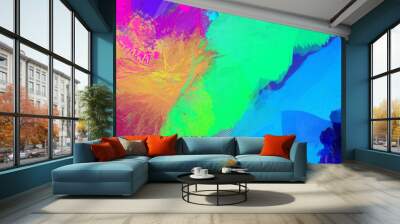 Colorful Brush Strokes Wall mural