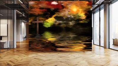 Cross Wall mural