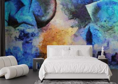 New York City Abstract Painting Wall mural