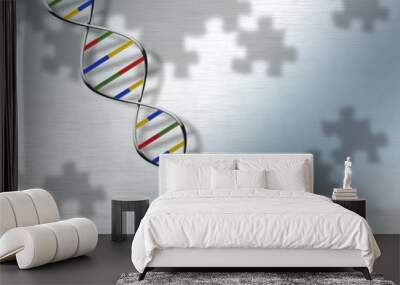 Puzzle DNA on Steel Wall mural