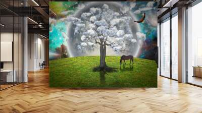 Surreal meadow Wall mural