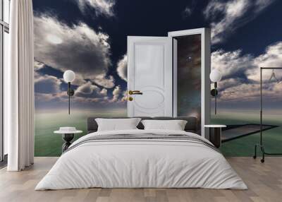 white door Wall mural