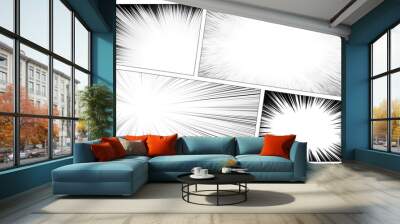 Manga radial speed line design Wall mural