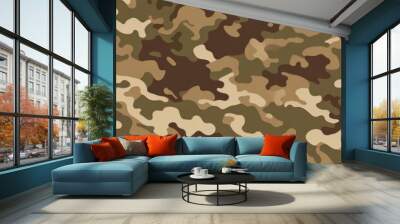 Brown camouflage texture Wall mural