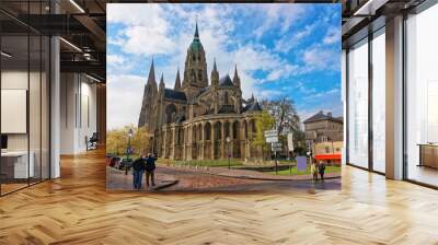 cathedral of our lady of bayeux at calvados normandy france Wall mural