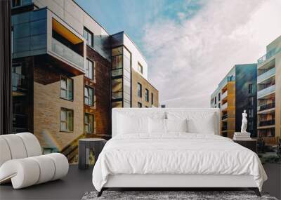 EU Modern european complex of residential apartment buildings Wall mural