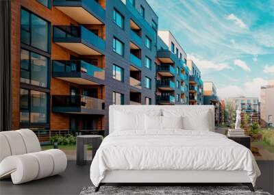 Europe modern complex of residential buildings Wall mural